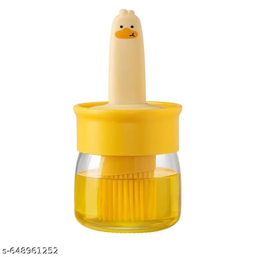 Oil Dispenser for Kitchen, 2 IN 1 Oil Dispenser Bottle with Silicone Basting Brush for Cooking Vinegar Sauce BBQ Grill Frying Baking,Air Fryer (pack of 1)