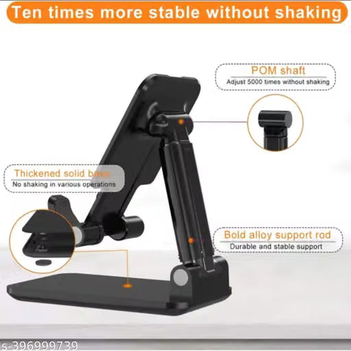 Adjustable & Foldable Desktop Mobile Phone Stand Holder – Non-Slip Multi-Angle Dock for Home, Office, & Online Classes