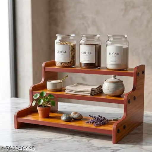 Wooden 3 Tier Kitchen rack (light brown)