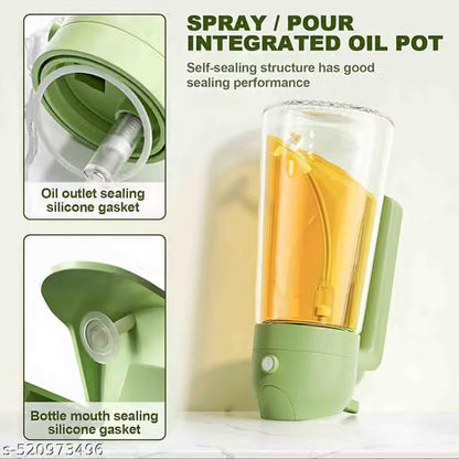 2-in-1 Glass Oil Sprayer & Dispenser Bottle – Dual Pouring & Fine Mist Spraying Oil Mister for Air Fryer, BBQ & Baking