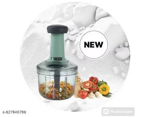 Strong 650ML Manual Speedy Hand Press Food Chopper BPA Free Stainless Steel Blade Onion Chopper for Vegetables Fruits Nuts - Multicolor (Push Chopper)