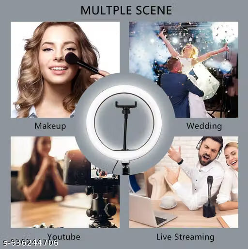 Professional 10-Inch Dimmable LED Ring Light with Adjustable Tripod Stand & Phone Holder – 3 Light Modes for Vlogging & Streaming
