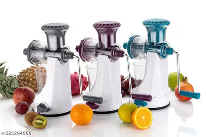 Manual Hand Juicer Machine with Steel Handle & Vacuum Base – Portable Cold-Press Extractor for Fruits & Vegetables