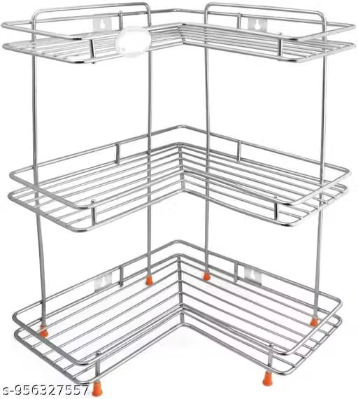Avni presents a stainless steel multi usage 3 layer kitchen rack