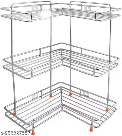 Avni presents a stainless steel multi usage 3 layer kitchen rack
