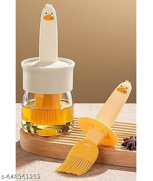 Oil Dispenser for Kitchen, 2 IN 1 Oil Dispenser Bottle with Silicone Basting Brush for Cooking Vinegar Sauce BBQ Grill Frying Baking,Air Fryer (pack of 1)