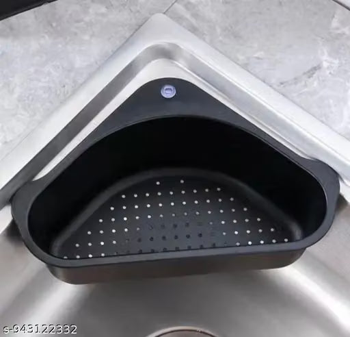 Sink Basket Strainer, Triangular Multifunctional Drain Shelf Kitchen Sink Strainer Holder Multifunctional Box Organizer for Soap, Dishwashing, Sponge Etc.Color multicolour,Pack Of 1