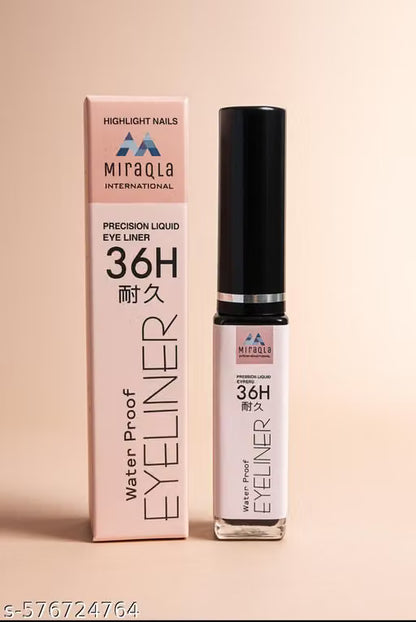 Miraqla 3-in-1 Eye Makeup Set – 36H Waterproof Liquid Eyeliner, Volumizing Mascara & 2X Super Black Kajal Pencil