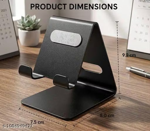 Heavy-Duty Metal Mobile Desktop Stand – Non-Slip Universal Phone Holder Dock for Office, Home & Study Table