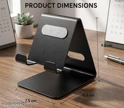 Heavy-Duty Metal Mobile Desktop Stand – Non-Slip Universal Phone Holder Dock for Office, Home & Study Table