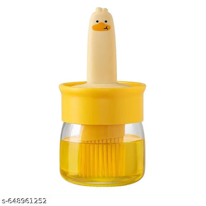 Oil Dispenser for Kitchen, 2 IN 1 Oil Dispenser Bottle with Silicone Basting Brush for Cooking Vinegar Sauce BBQ Grill Frying Baking,Air Fryer (pack of 1)