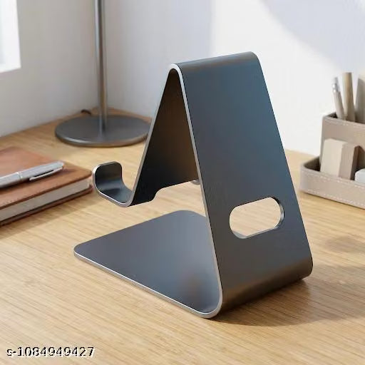 Heavy-Duty Metal Mobile Desktop Stand – Non-Slip Universal Phone Holder Dock for Office, Home & Study Table