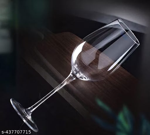 JIGSHTIAL Wine Glass - Ideal for White or Red Wine Party Glass, Whisky Glass, Clear Glass, Wine Glass - Ideal for Party Glass, Whisky Glass, Clear Glass Glass Set 350ML ( PACK OF 2 )