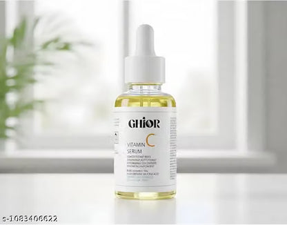 Ghior Vitamin C Face Serum 30ml – Hyaluronic Acid & Vitamin E Brightening, Anti-Aging & Dark Spot Glow Serum